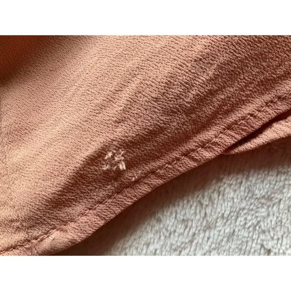 Zara trf womens size Medium maxi dress blush pink bows (see flaws) - Picture 7 of 11